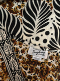 Styled by Saybury Size Open Brown & Black Animal Print Caftan NWT