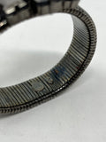R.L. Graziano Pewter Metal Rhinestone Bangle Bracelet NWT