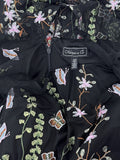 Morgan & Co Size 20W Black Multi Floral Embroidery Dress