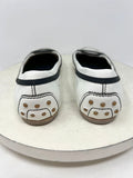 Tods Size EU 38/ US8 White & Black Penny Loafers