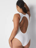 Cacique Size 26/28 White Ribbed Bodysuit NWT