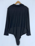 eloquii Size 30/32 Black Glitter Bodysuit