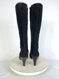 La Canadienne Size 8 Black Suede Buttons Boots