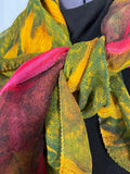 Matr Boomie Gold & Pink Floral Silk Scarf NWT