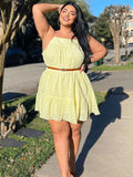 Fashion Nova Size 22W Pale Yellow Embroidered Eyelet Dress