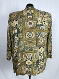 Vintage Sharon Anthony Size 18W (38) Beige & Olive Shirt Jacket Set
