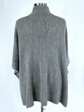 Beyond Threads Size Open Ash Gray Poncho NWT