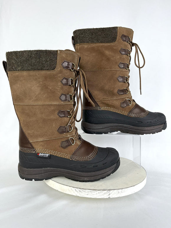 Baffin Size 9 Brown & Black Winter Boots