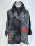 Moonlight Size XL (14/16) Black & Silver Squares & Circles Jacket