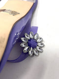 Justfab Size 10 Size Lavender & Clear Flower Heels