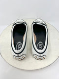 Tods Size EU 38/ US8 White & Black Penny Loafers