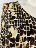 St. John Size L (14) Brown & Beige Animal Print Shirt