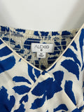 Alexis x Target Size 3X (24) White & Blue Abstract Dress