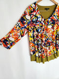 Kozan Size XL White Multi-Color Paint Splatters Shirt