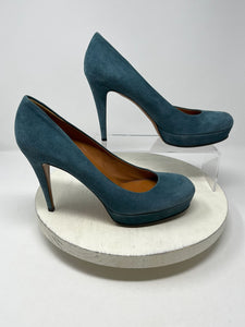 Gucci Size 11 (41) Teal Platform Heels