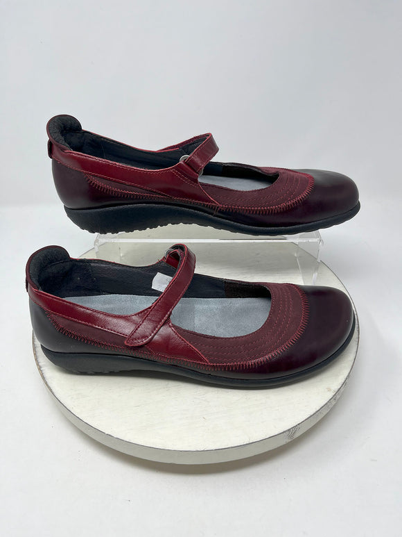 Naot Size 11 (42) Burgundy Block Color Mary Janes NWOB