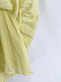 Fashion Nova Size 22W Pale Yellow Embroidered Eyelet Dress