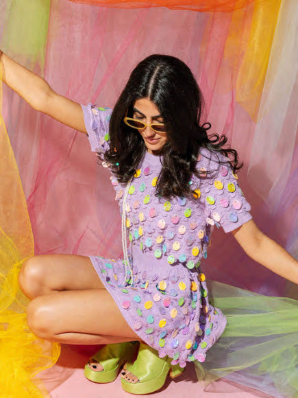 Queen of Sparkles Size XXL Lavender Multi-Color Easter Egg Skirt Set