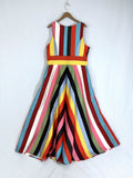 eShakti Size 22W Multi-Color Stripe Dress