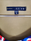 Kozan Size XL White Multi-Color Paint Splatters Shirt