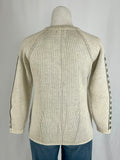 Vintage Carol Brent Size 12/14 Cream & Green Nordic Sweater