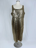 eloquii Size 26 Gold Sequined Dress NWT