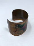 Copper Multi-Color Abstract Painted Cuff Bracelet