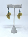 Cream & Turquoise Africa Earrings