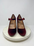 Report Size 10 Wine Velvet Mary Jane Pumps