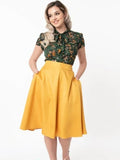 Unique Vintage Size 22W Mustard Yellow Skirt NWT