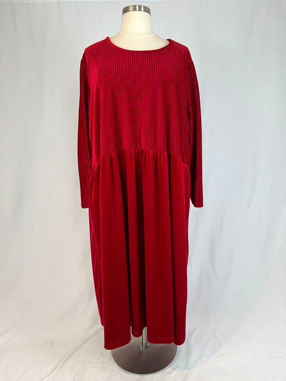 Vintage Chelsea Studio Size 4X (30W) Red Dress