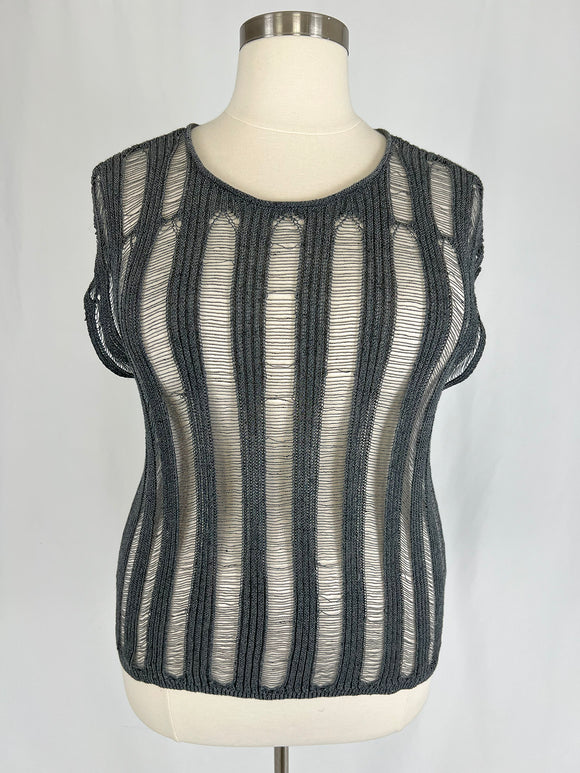 Eileen Fisher Size L Gray Sweater