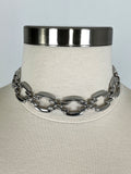 Vintage Silver Abstract Chain-Link Necklace