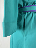 Vintage Willi of California Size 18 Turquoise & Purple Dress