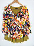 Kozan Size XL White Multi-Color Paint Splatters Shirt