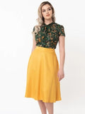 Unique Vintage Size 22W Mustard Yellow Skirt NWT