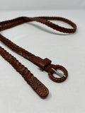 Tarnish Size XL Brown Leather Woven Belt
