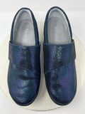 Alegria Size 10.5 (41) Blue & Black Metallic Dots Shoes