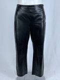 Vintage Dana Buchman Size 14 Black Croc Embossed Leather Pants
