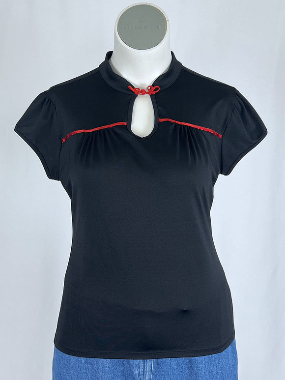 Vintage Size 14/16 Black & Red Retro Shirt