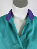 Vintage Willi of California Size 18 Turquoise & Purple Dress