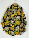 Wray Size 4X (24/26) Black Multi Artichoke Floral Shirt