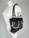Baggallini Black Multi-Color Tote