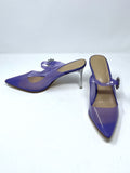 Justfab Size 10 Size Lavender & Clear Flower Heels