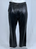 Vintage Dana Buchman Size 14 Black Croc Embossed Leather Pants