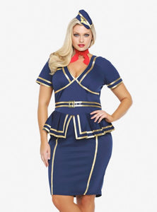 Leg Avenue Size 1X/2X Navy & Gold Costume