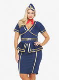 Leg Avenue Size 1X/2X Navy & Gold Costume