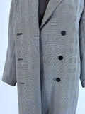 Universal Standard Size S (14/16) Black & White Micro Houndstooth Plaid Coat NWT