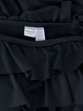 Roaman's Size 34W Black Ruffled Swim Dress NWOT