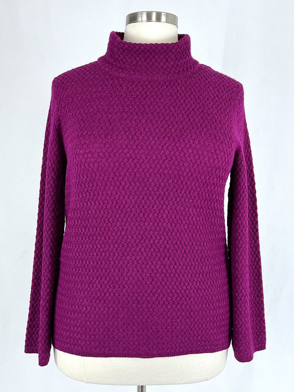 Beyond Threads Size XL (16/18) Magenta Woven Sweater NWT